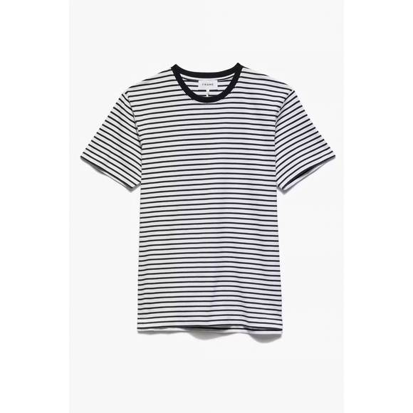NEW FRAME frame stripe tee in off white/noir - Picture 1 of 1